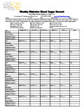 Weekly Blood Sugar Log